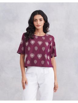 Fabindia - Pink Cotton Printed Top