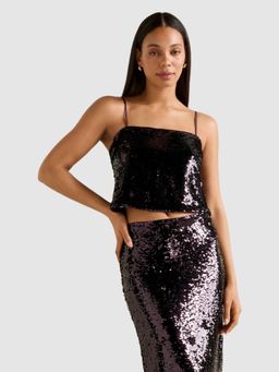Forever New - Purple Nora Sequin Top