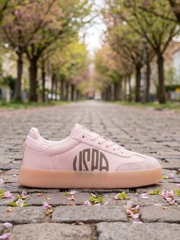 U.S. POLO ASSN. - Women Peach Pink Sorrel Lace-Ups Sneakers
