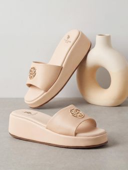 U.S. POLO ASSN. - Women Nuri Nude Sandals with Elevated sole