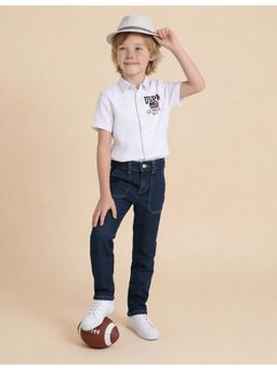U.S. POLO ASSN. - Blue Boys Mid Rise Slim Fit Jeans