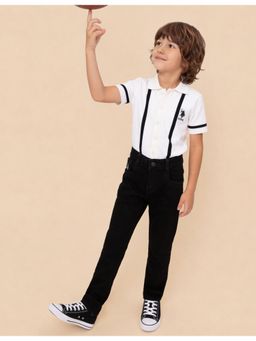 U.S. POLO ASSN. - Black Boys Mid Rise Slim Fit Jeans