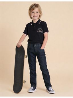U.S. POLO ASSN. - Blue Boys Mid Rise Relaxed Fit Jeans