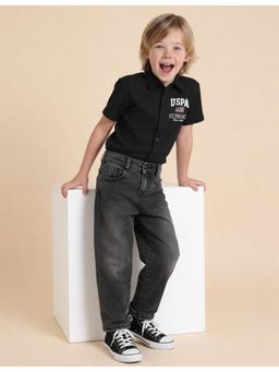 U.S. POLO ASSN. - Grey Boys Stone Washed Baggy Fit Jeans