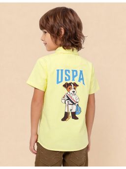 U.S. POLO ASSN. - Yellow Boys Graphic Brand Printed Shirt