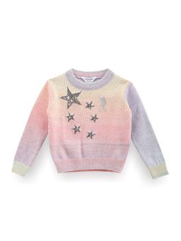 U.S. POLO ASSN. - Girls Crew Neck Embellished Sweater
