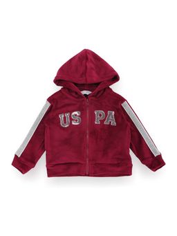U.S. POLO ASSN. - Girls Lurex Tape Velour Sweatshirt