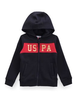 U.S. POLO ASSN. - Boys Brand Appliqued Hooded Sweatshirt