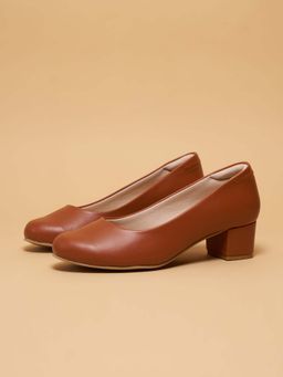 ERIDANI - Tan Isabella Solid Pumps