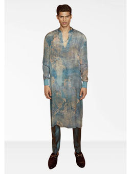 Nirmooha - Grey Printed Kurta With Pants