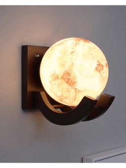 Homesake - Wooden Wall Mount Lamps Zedo Brown Globe