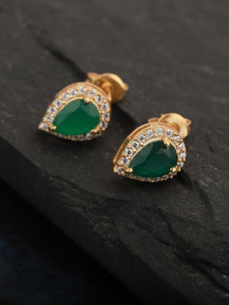 Carlton London - Green Brass Earrings