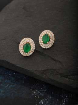 Carlton London - Green Brass Earrings