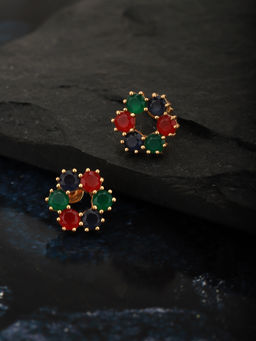 Carlton London - Multi-Color Brass Earrings