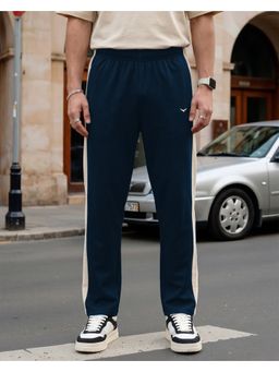 Nobero - Men Blue Voyage Straight Fit Track Pants