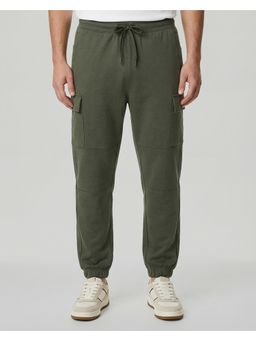 Nobero - Men Green Milano Tapered Fit Jogger