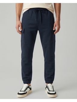 Nobero - Men Blue Milano Tapered Fit Jogger