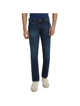 Park Avenue - Mens Dark Blue Cotton Blend Super Slim Fit Jeans