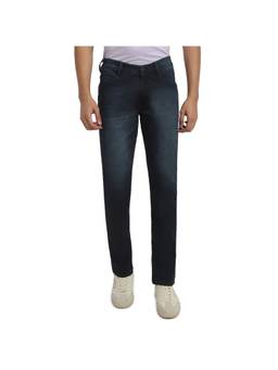 Park Avenue - Fancy Blue Cotton Blend Super Slim Fit Jeans