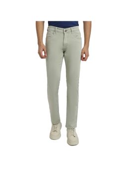 Park Avenue - Super Slim Fit Solid Light Green Jeans