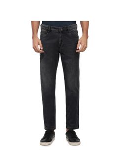Park Avenue - Mens Slim Fit Solid Dark Grey Jeans