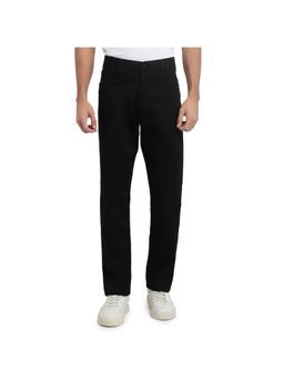 Park Avenue - Regular Fit Black Solid Jeans