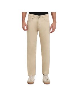 Park Avenue - Regular Fit Solid Medium Fawn Beige Jeans