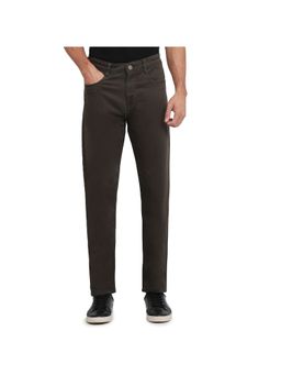 Park Avenue - Regular Fit Solid Dark Grey Jeans