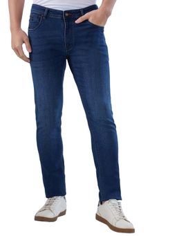 Raymond - Slim Fit Solid Dark Blue Jeans