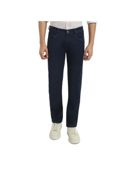Parx - Blue Cotton Blend Tapered Jeans