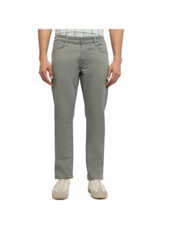 Parx - Tapered Fit Solid Dark Green Jeans