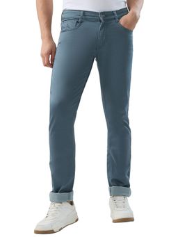 Parx - Tapered Fit Solid Dark Petrol Jeans