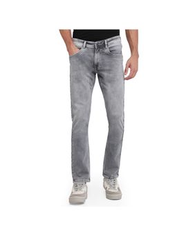 Parx - Tapered Fit Solid Medium Grey Jeans