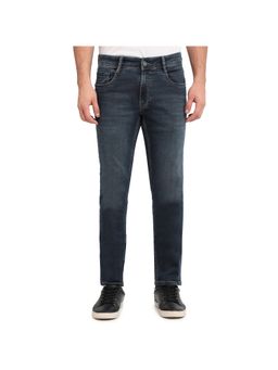 Parx - Solid Tapered Fit Dark Blue Jeans