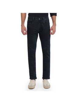 Parx - Tapered Fit Solid Dark Blue Jeans