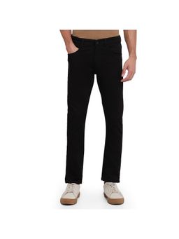 Parx - Tapered Fit Solid Black Jeans