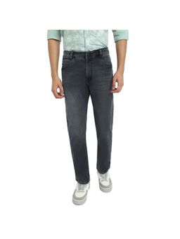 Parx - Black Cotton Blend Straight Fit Jeans