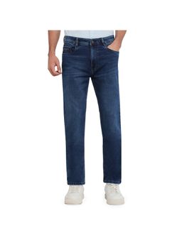Parx - Straight Fit Solid Dark Blue Jeans