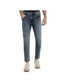 Parx - Skinny Woven Design Dark Blue Jeans