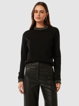 Forever New - Black Tara Embellished Sweater