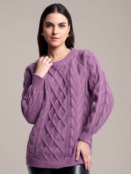 IKI CHIC - Light Purple Knitted Loose Sweater