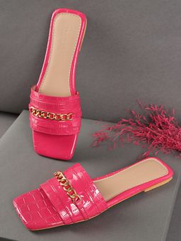Truffle Collection - Pink Embellished Flats
