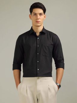 Arrow - Men's Jacquard Italian Elegance Shirt-Black