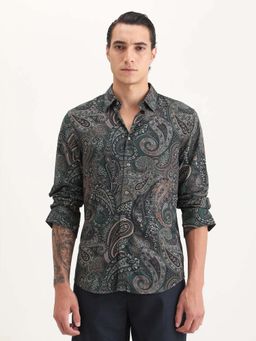 Rare Rabbit - Regular Fit Paisley Print Shirt