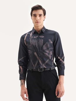 Rare Rabbit - Regular Fit Party Floral Print Shirt