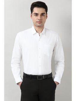 Peter England - Men White Nuvo Fit Full Sleeves Formal Shirt