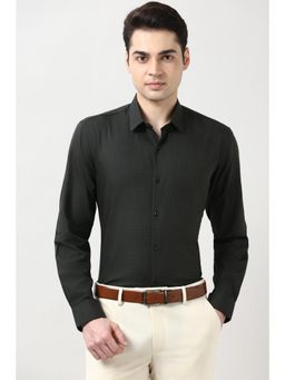 Peter England - Men Charcoal Nuvo Fit Full Sleeves Formal Shirt