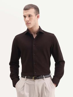 Rare Rabbit - Men'S Venziya-25 Dark Maroon Cotton Shirt