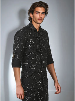 CRIMSOUNE CLUB - Men Black Constellation Shirt