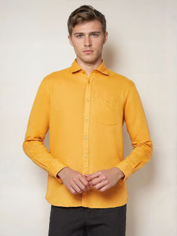 CRIMSOUNE CLUB - Men Timeless Mustard Shirt
